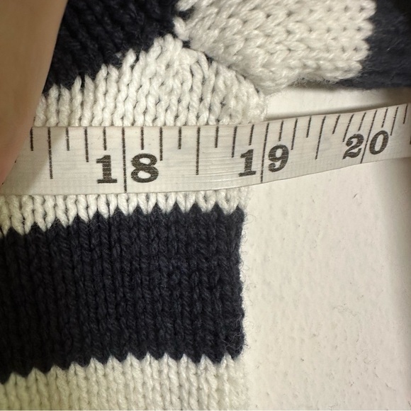 NWT Sail to Sable x Tuckernuck Navy Ivory Roll Neck Nautical Striped Sweater S - Picture 8 of 11